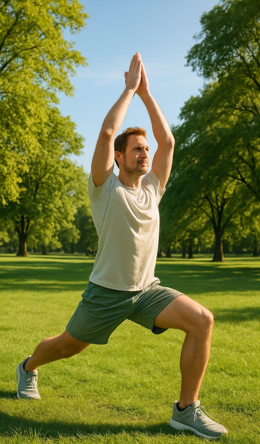 A person practicing yoga in nature for better immunity and cold prevention.