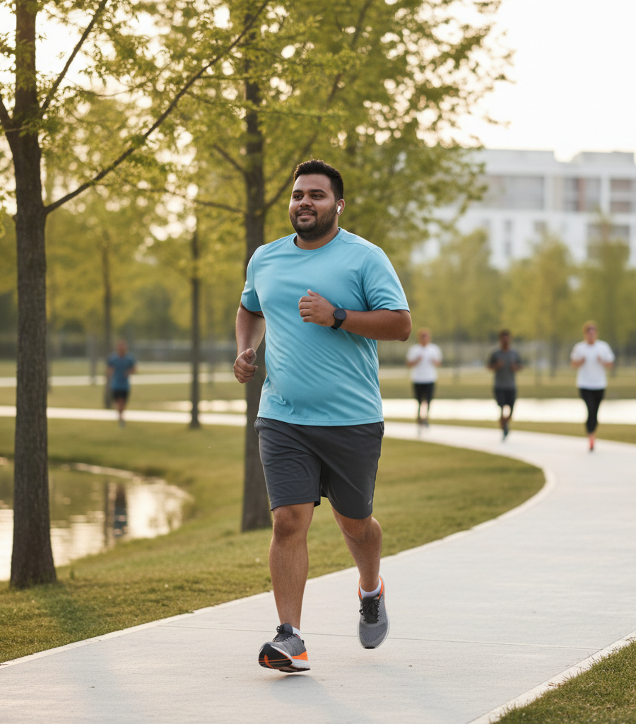 Active lifestyle and exercise as a necessary addition to any Ayurvedic diet for Kapha dosha for weight loss.