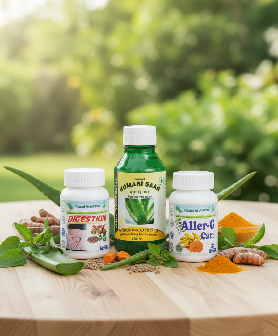 Natural Ayurvedic supplements like Digestion Support and Aler-G Care for the treatment of celiac disease and gluten intolerance.