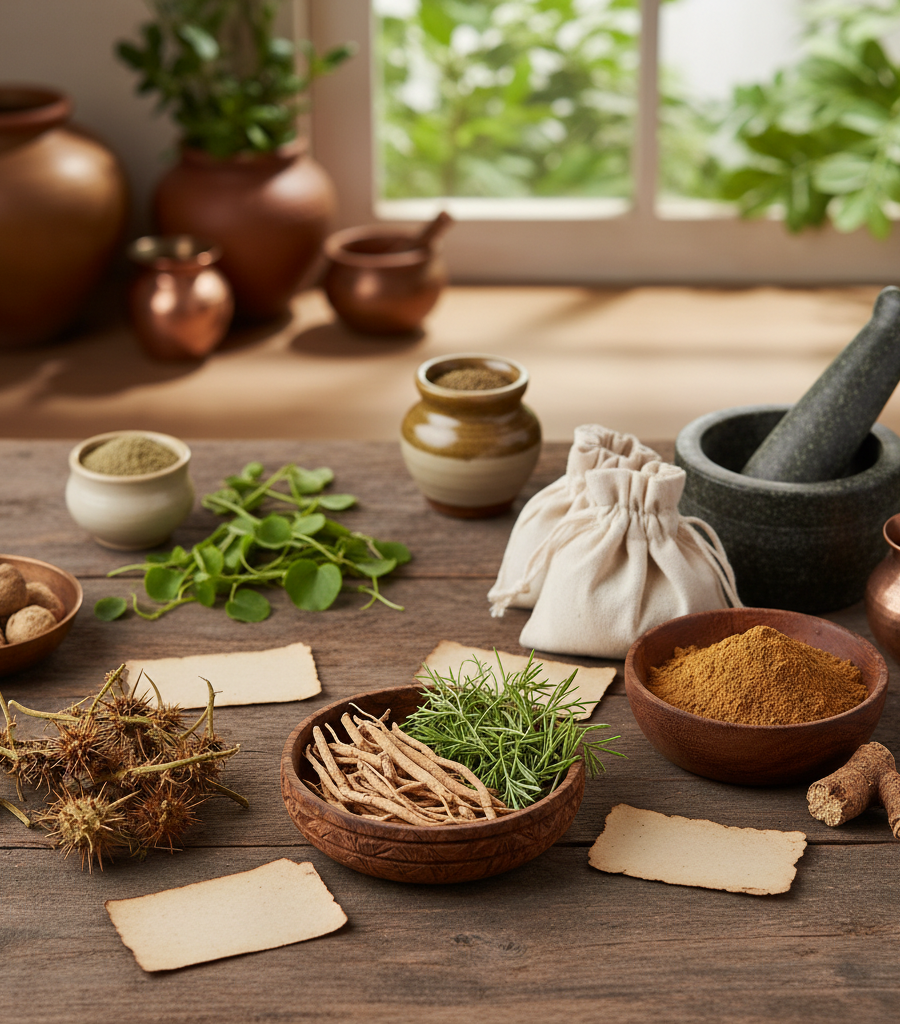 Traditional herbs for the treatment of infertility and Ayurvedic preparations prepared in a natural way.