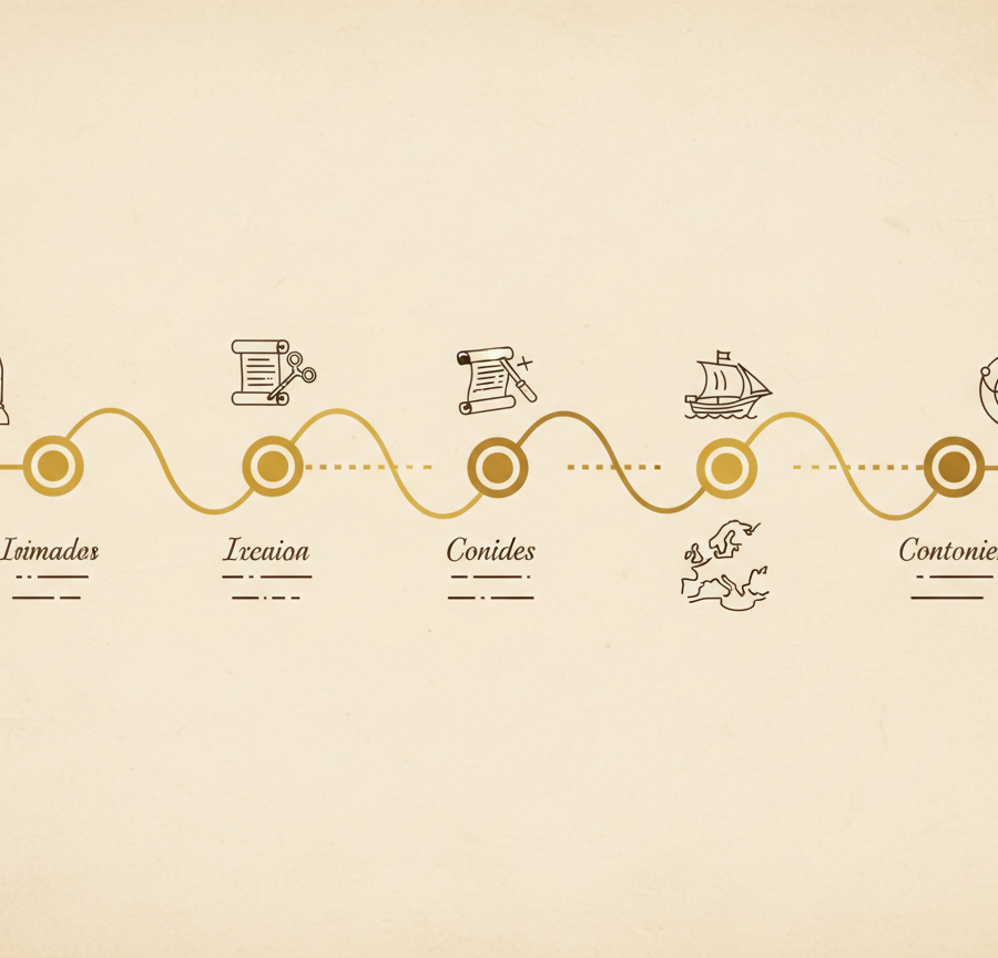 Timeline showing the history and development of the principles of the question What is Ayurveda, from the ancient Vedas to today.